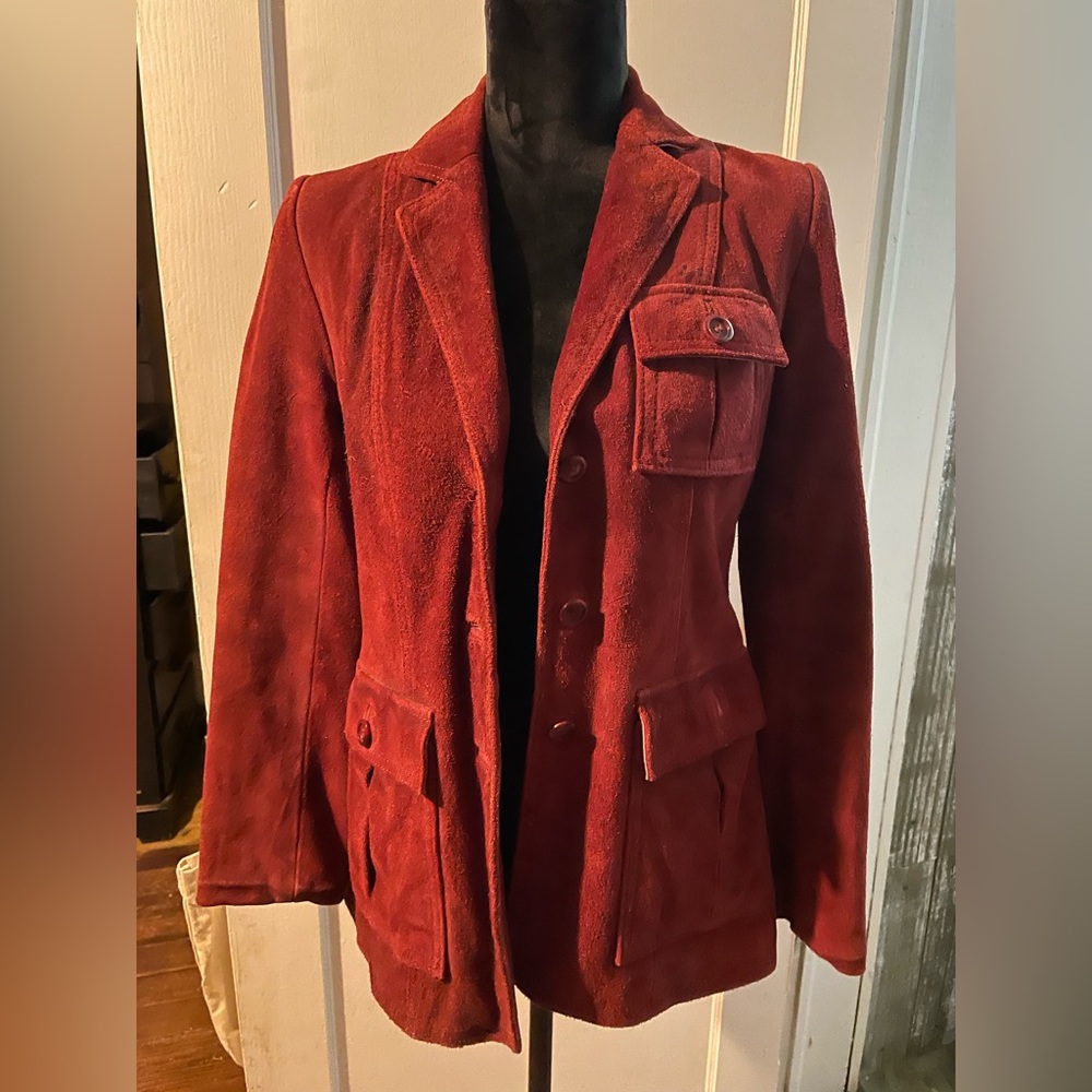 Red suede jacket